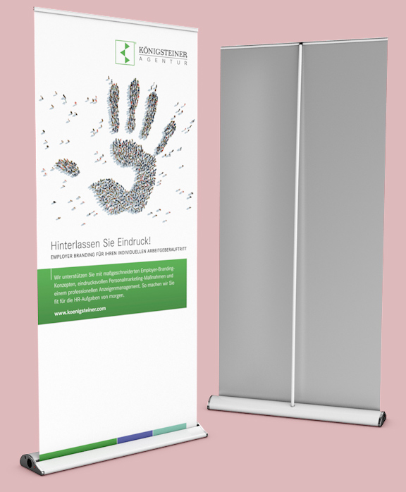 Rollup Style Pro,High End Rollup Display,Roll Up Banner ohne Werkzeug wechseln,Rollup Display Gehäusefarben,Messe Rollup Wechselsystem,Rollup Banner schwarz,Rollup Banner weiß